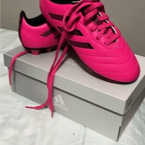 adidas Kids' Soccer Cleats - Hot Pink with Black Accents
